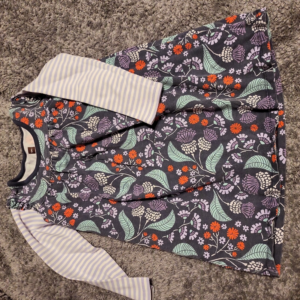 Long Sleeve Tea Floral Dress